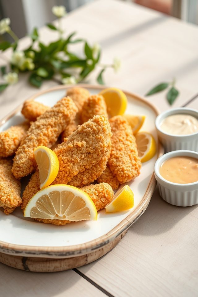 light crispy chicken tenders