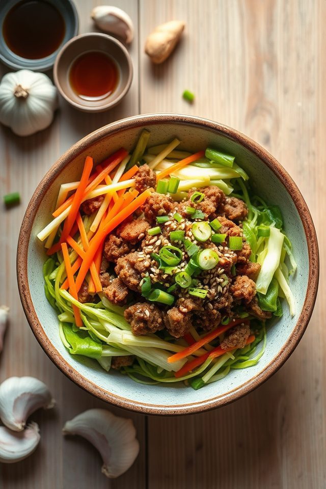 low carb deconstructed eggroll