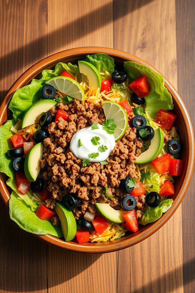 low carb mexican inspired salad