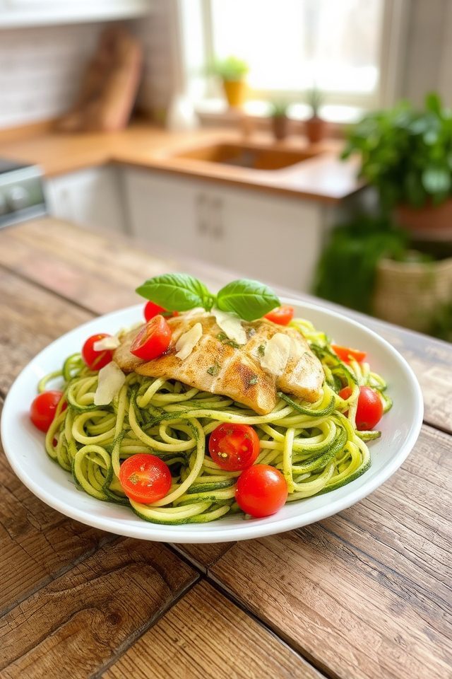 low carb zucchini pasta