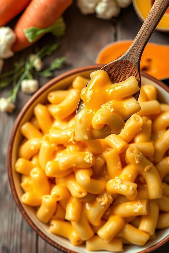 macaroni cheese with vegetables