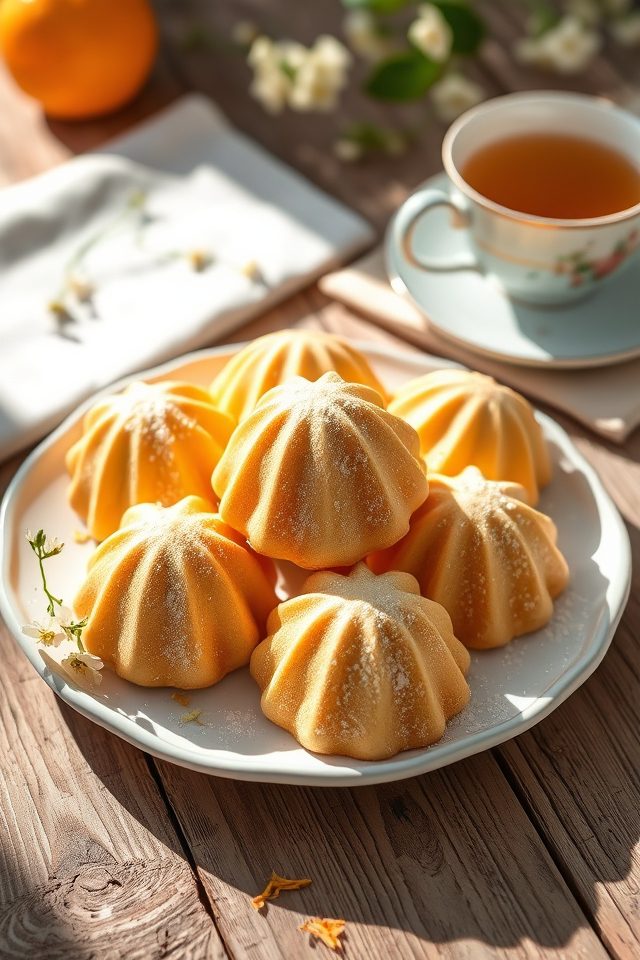 madeleines with orange blossom