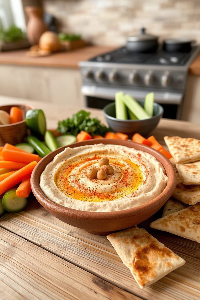 make classic hummus dip