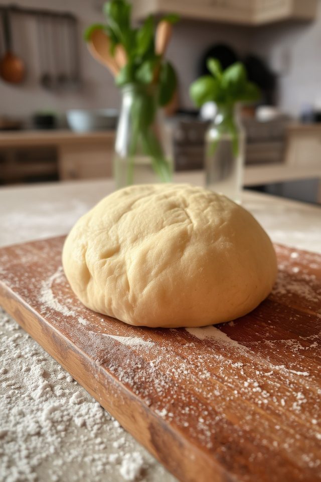 making homemade pizza dough