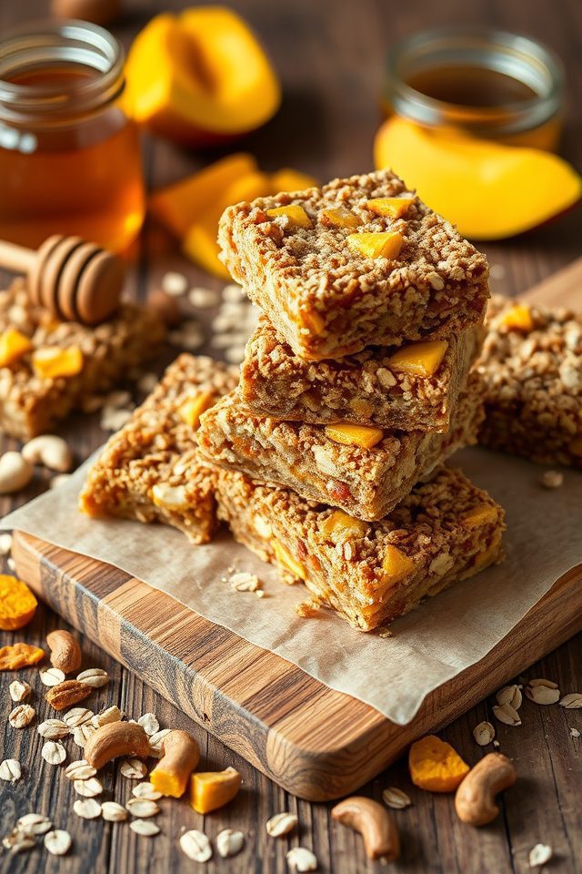 mango cashew oatmeal bars