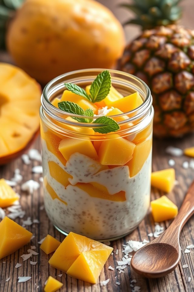 mango pineapple oatmeal breakfast