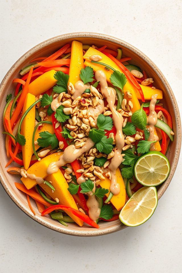 mango salad peanut dressing