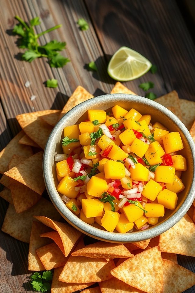 mango salsa tortilla chips