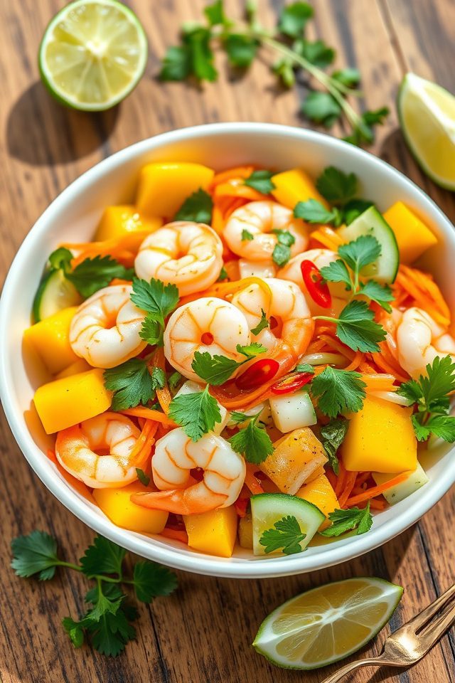 mango shrimp spicy salad