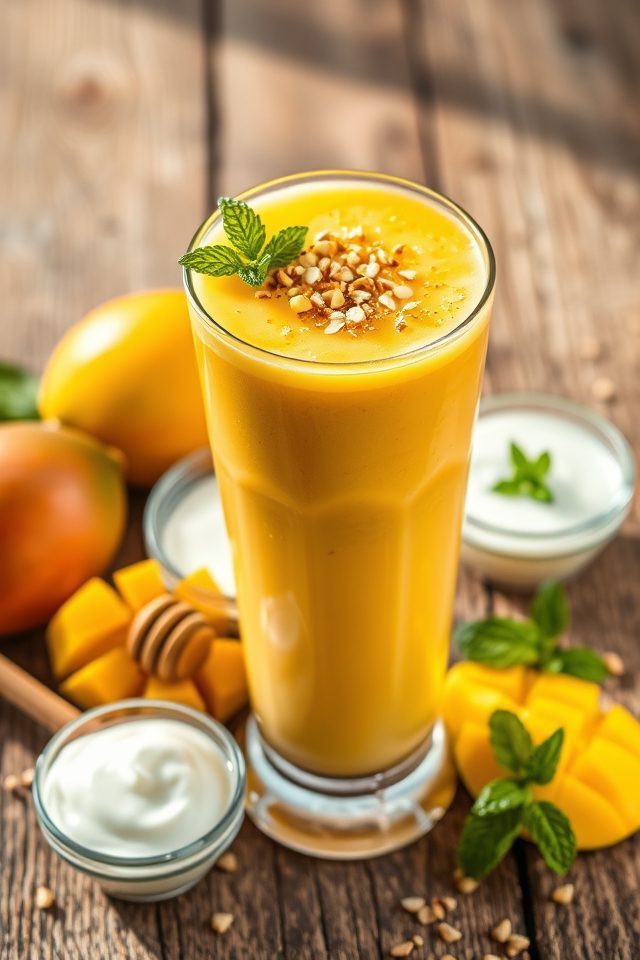 mango yogurt blended drink