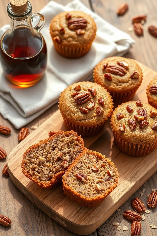 maple pecan buckwheat muffins