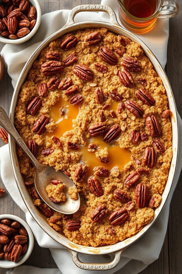 maple pecan oatmeal bake