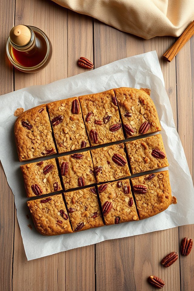 maple pecan oatmeal bars