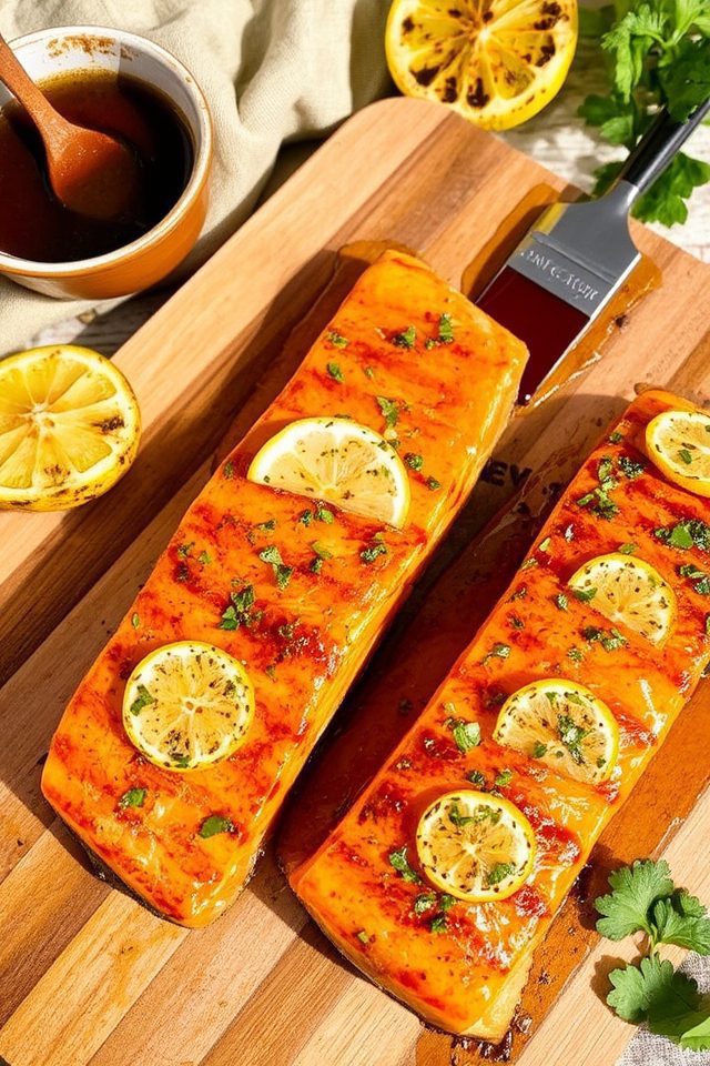 maple soy glazed salmon