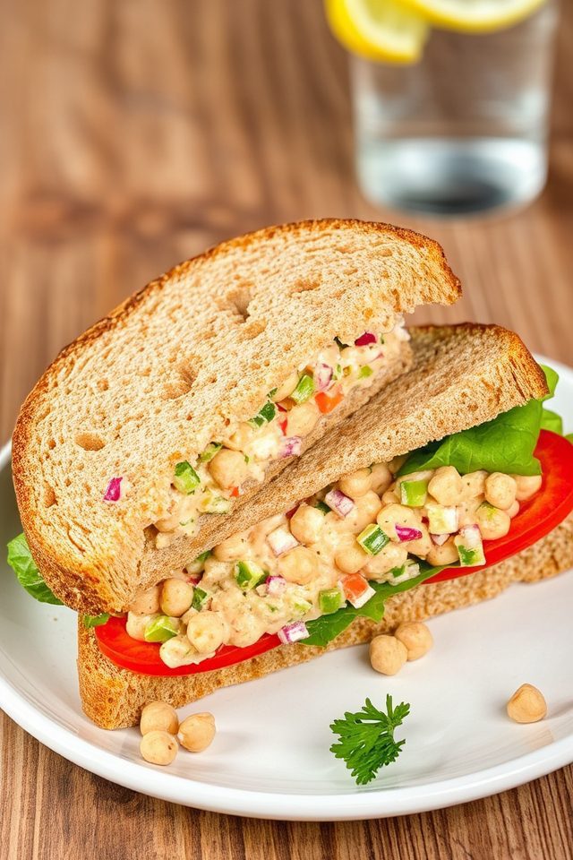 mashed chickpeas sandwich filling
