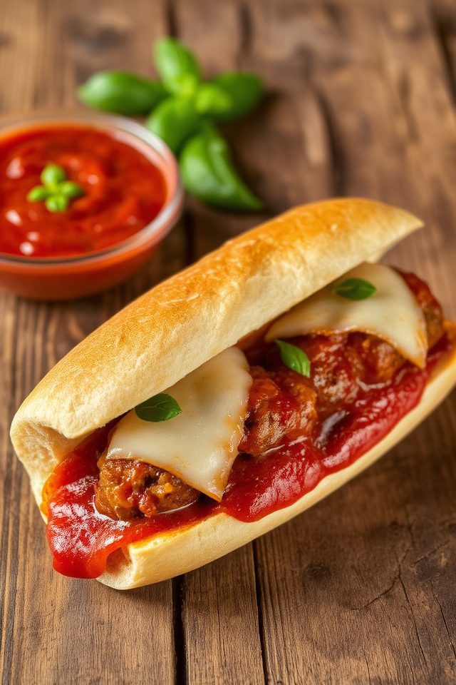meatball subs with marinara