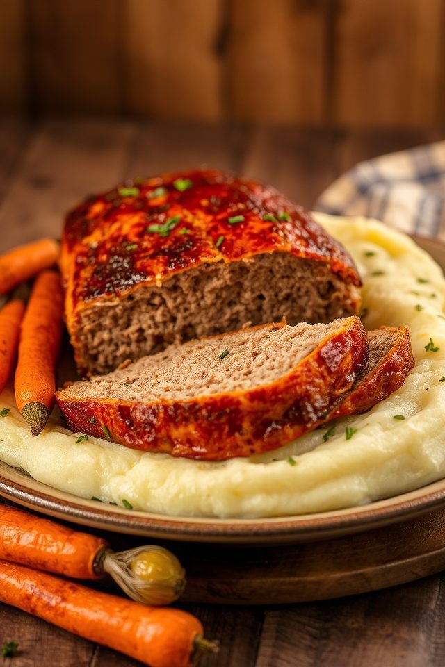 meatloaf with mashed potatoes