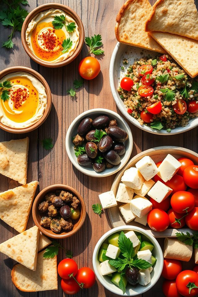 mediterranean appetizer assortment platter