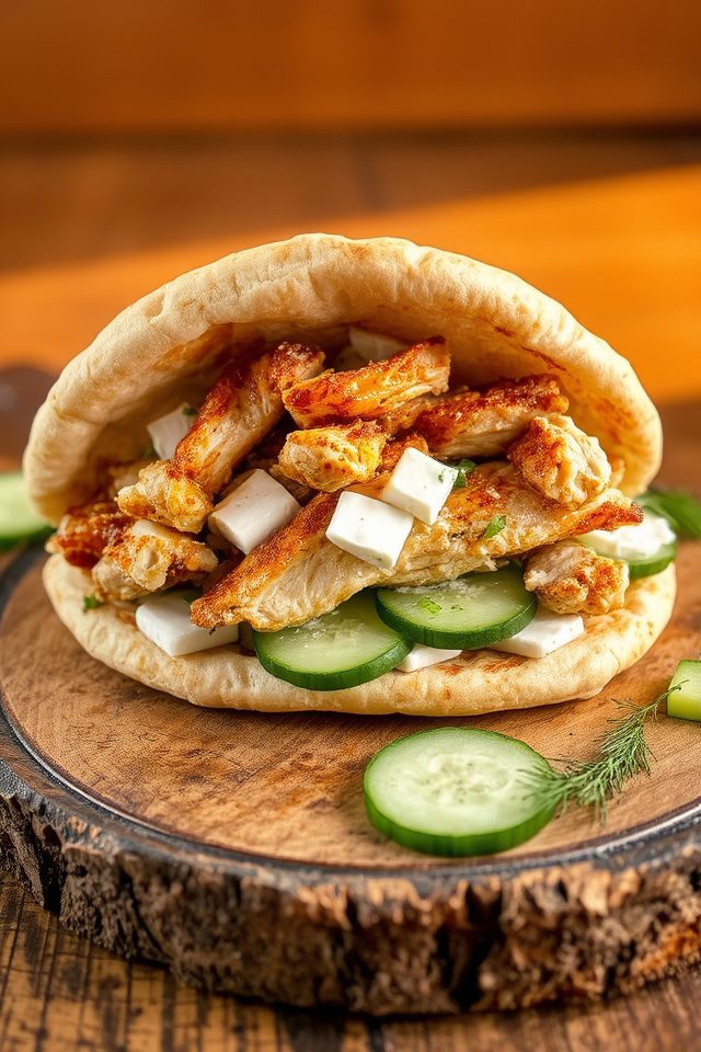 mediterranean chicken pita sandwich