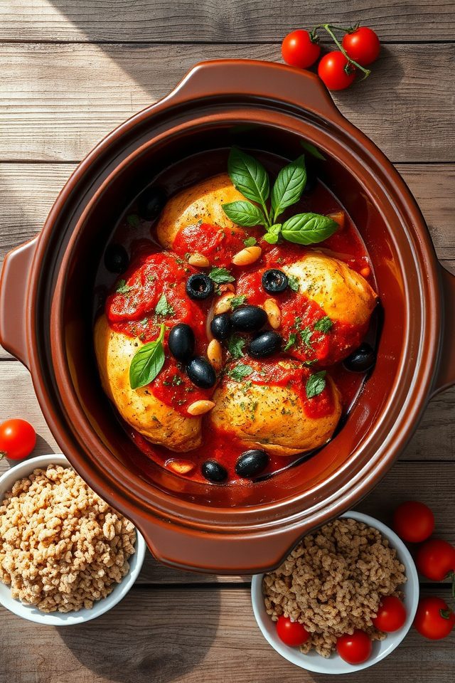 mediterranean chicken slow cooker