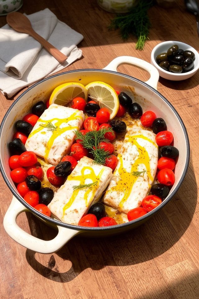 mediterranean cod olives tomatoes