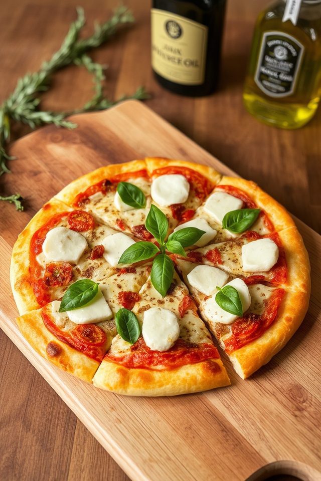 mediterranean flavored pizza delight