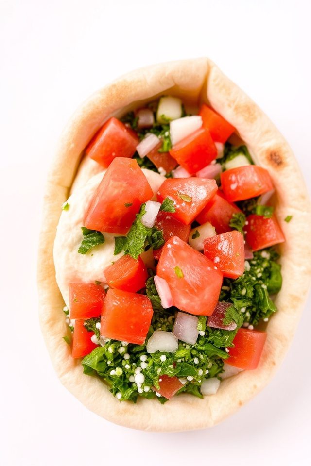 mediterranean flavors in pita