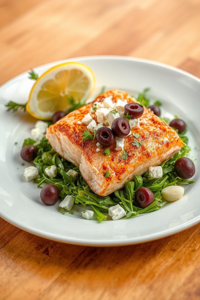 mediterranean salmon baked dish