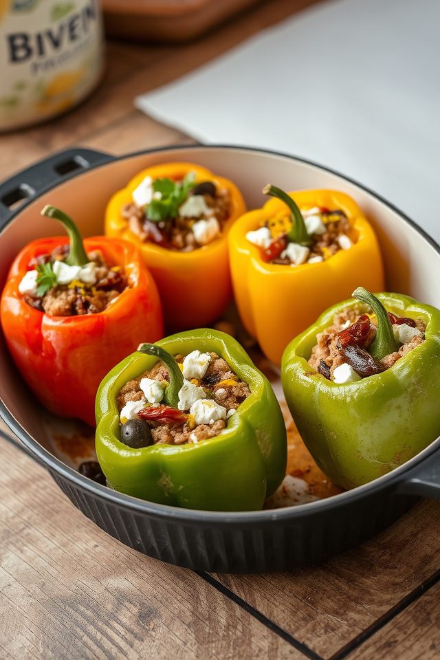 mediterranean stuffed bell peppers