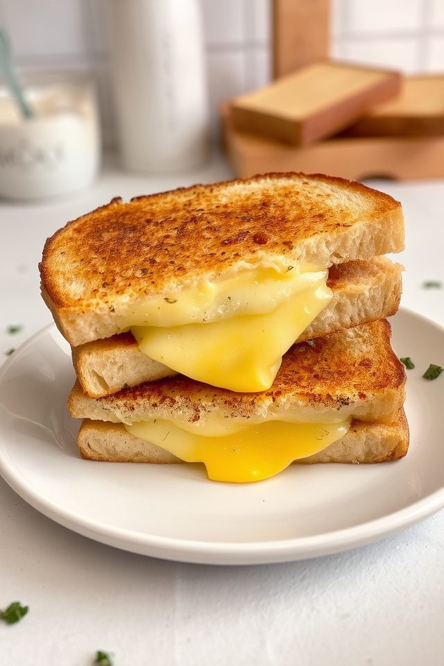 melted cheese between bread
