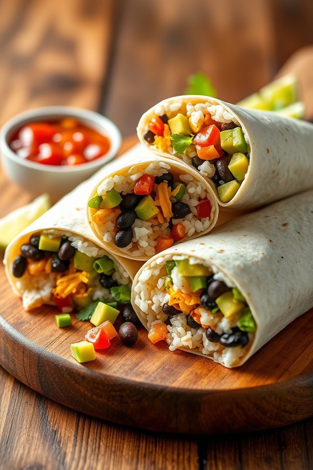 mexican vegetarian wrap dish