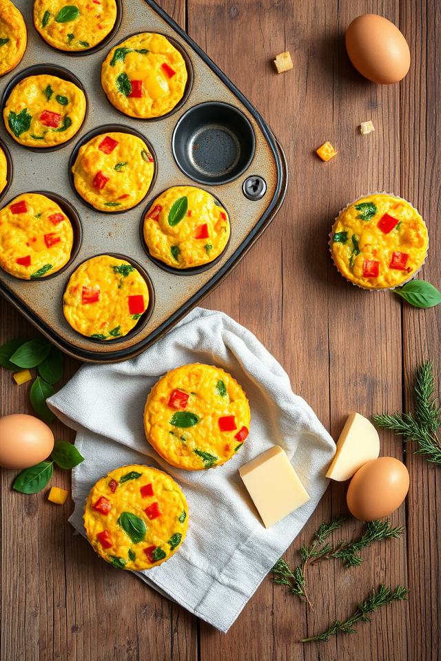 mini baked egg muffins