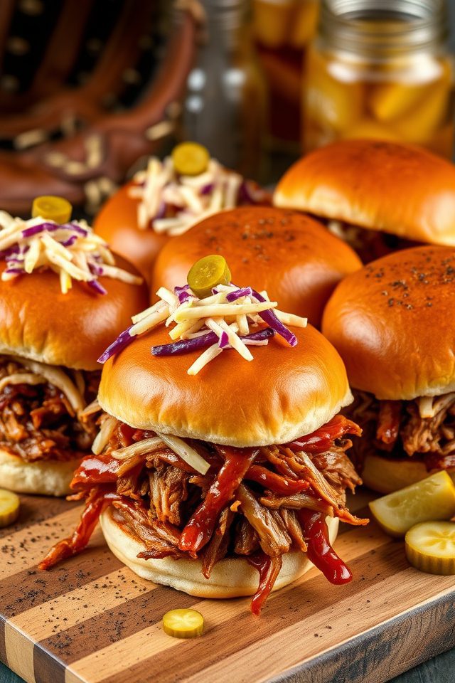 mini barbecue pork sandwiches