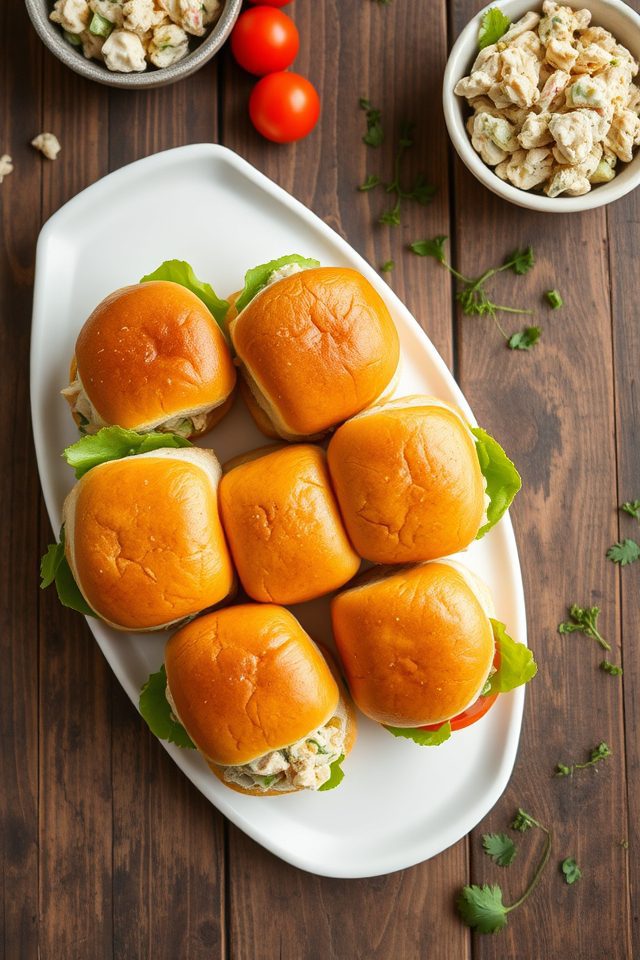 mini chicken salad sandwiches