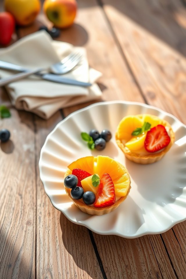 mini colorful fruit desserts