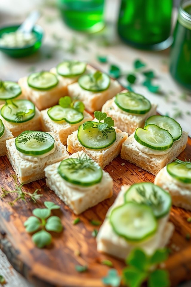 mini cucumber tea sandwiches