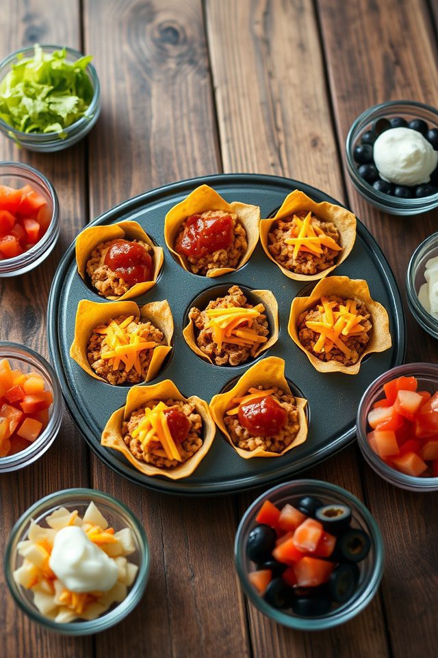 mini ground turkey tacos