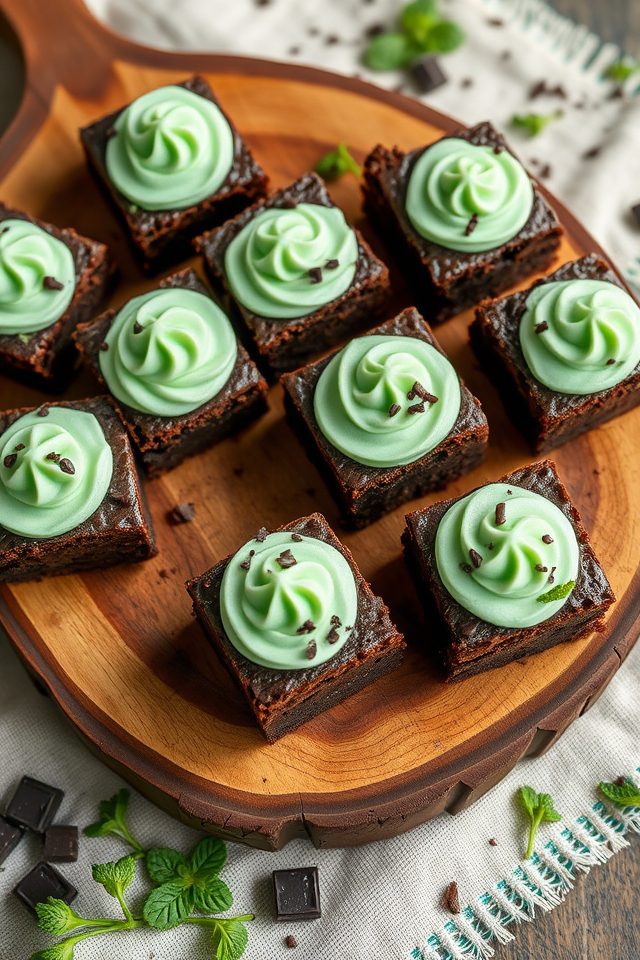 mini mint brownie dessert