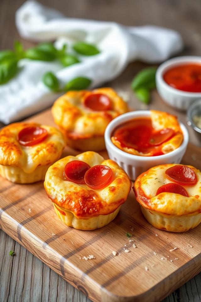 mini pepperoni pizza muffins