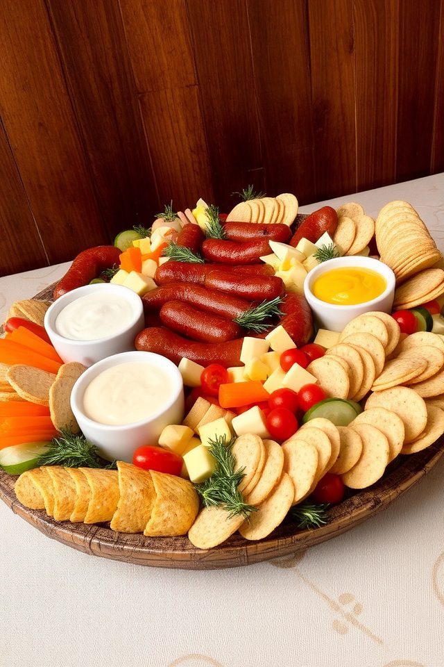 mini smoked sausage platter
