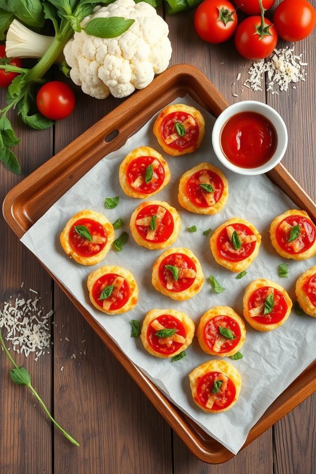 mini veggie pizza bites