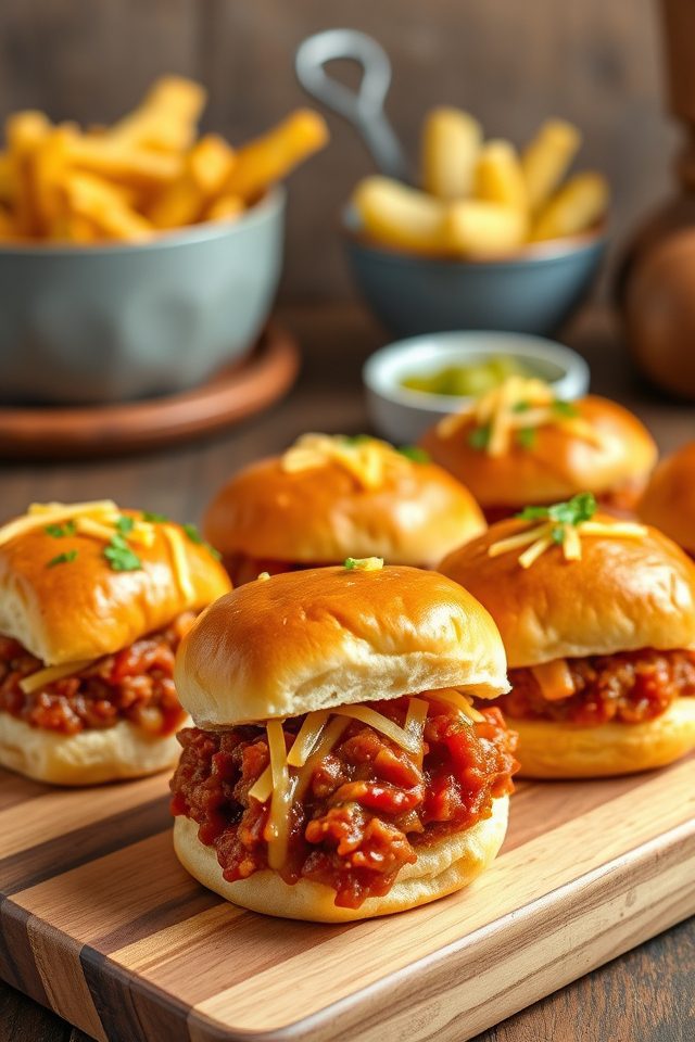 miniature sloppy joe sandwiches