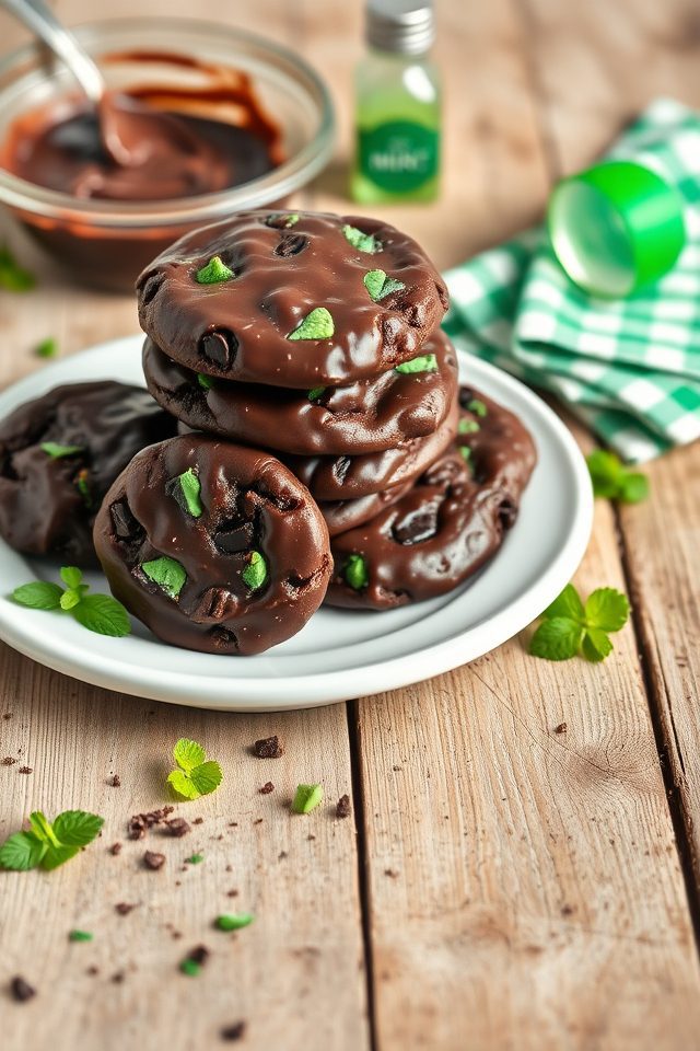 minty chocolate no bake
