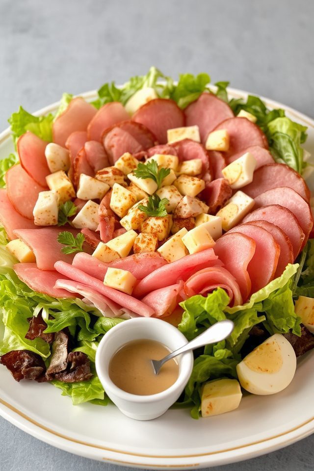 mixed greens and meats