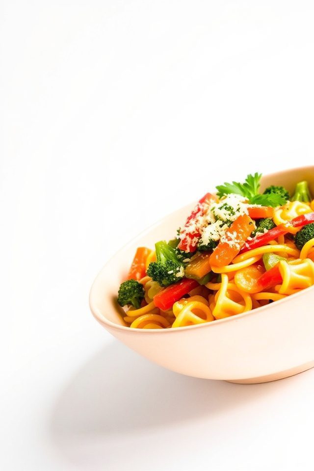 mixed spring vegetable pasta