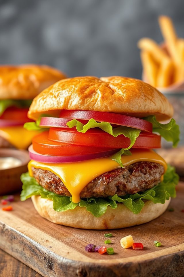 moist air fryer burgers