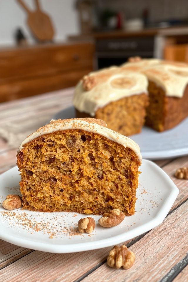moist banana carrot cake