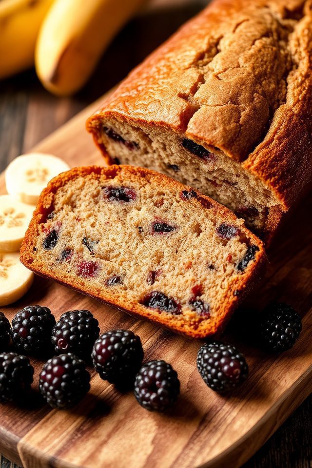 moist blackberry banana treat