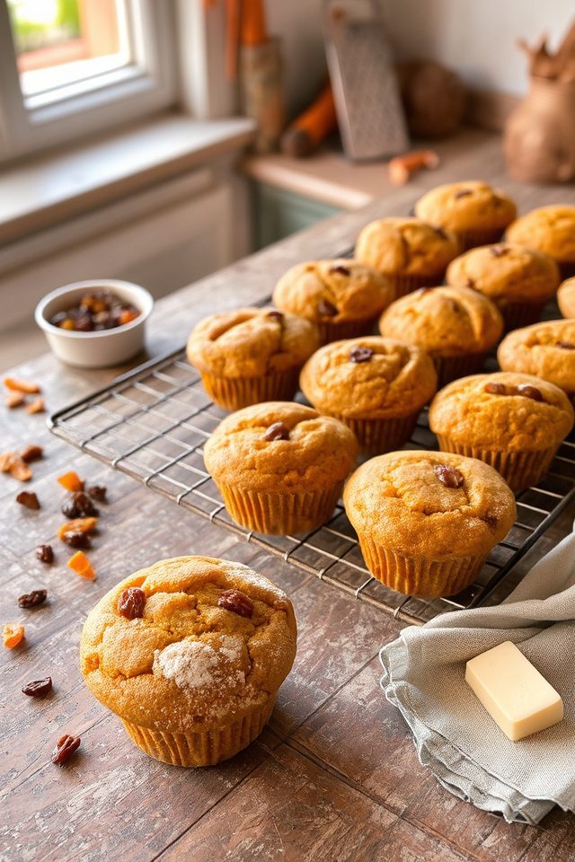 moist carrot sweet muffins