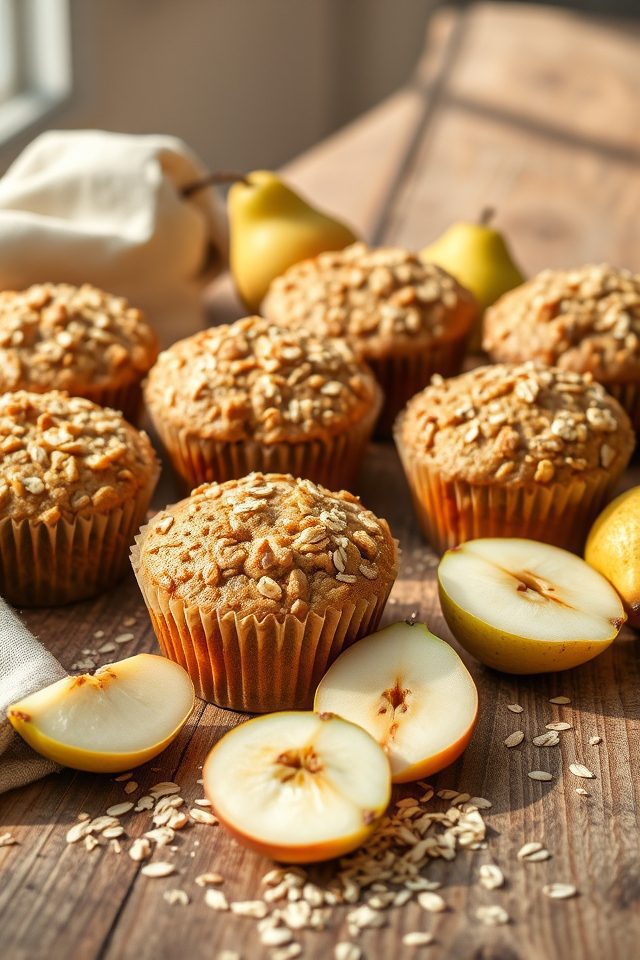 muffins made with pears